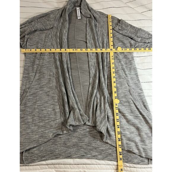 Athleta | Open Front Heather Gray Cardigan Sweater Pockets Thumb Holes- Size S - Picture 6 of 6